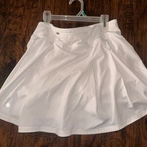 White lululemon tennis skirt